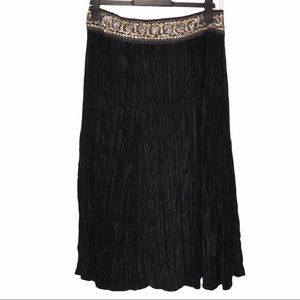 Vintage Anne Carson Velvet Broomstick Skirt, Sz 8